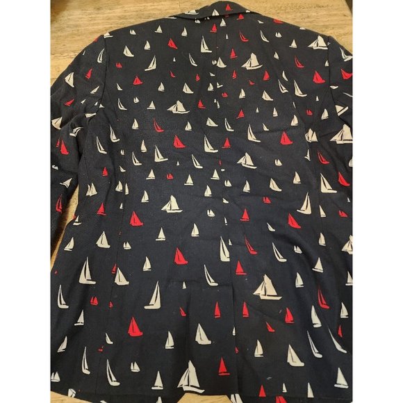 Banana Republic Blue Red White Sailboat Blazer Women's Size 2 Business Casual - Picture 6 of 6